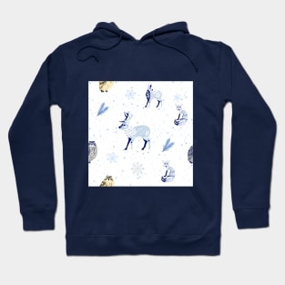 Christmas Snow Animals Mistletoe Hoodie